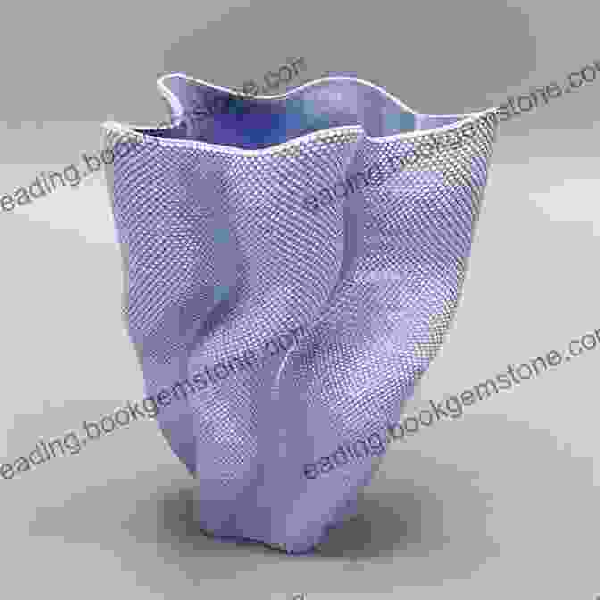 A 3D Printed Ceramic Vase With A Layered And Textured Colour Scheme. Colour In Glazes (New Ceramics)