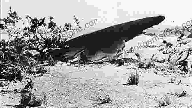 A Black And White Photograph Of A Crashed Flying Saucer In A Desert Landscape, Representing The Infamous Roswell UFO Incident. Desert Oracle: Volume 1: Strange True Tales From The American Southwest