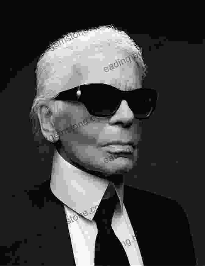 A Black And White Portrait Of Karl Lagerfeld, Wearing His Signature Sunglasses And High Collar. Kaiser Karl: The Life Of Karl Lagerfeld