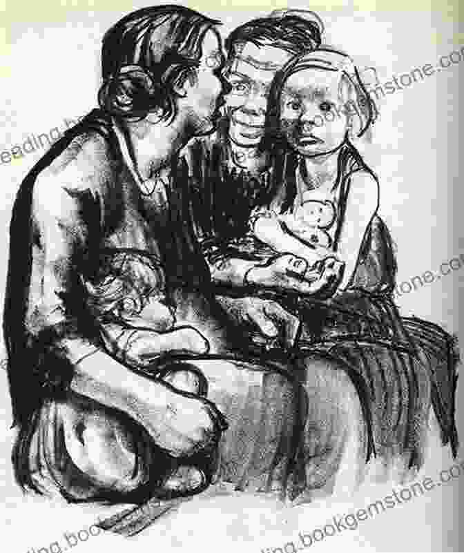 A Black And White Print By Käthe Kollwitz Depicting A Woman With A Child, Rendered In A Bold, Expressionist Style Prints And Drawings Of Kathe Kollwitz (Dover Fine Art History Of Art)
