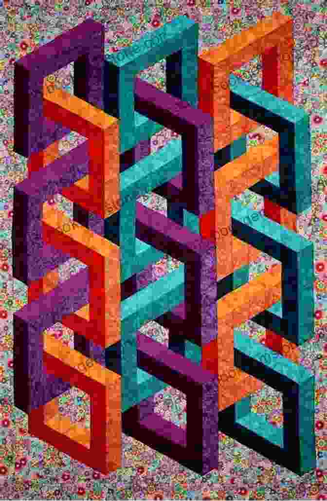 A Modern Quilt Featuring A Mesmerizing Geometric Illusion. Geometric Quilt Patterns: Beautiful Modern Quilt Ideas And Detailed Guide