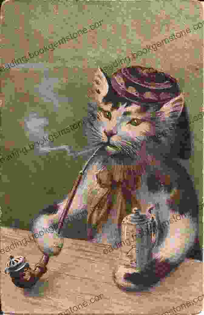 A Painting Of A Cat Wearing A Hat And Smoking A Cigar. Hand Lettering For Laughter: Gorgeous Art With A Hilarious Twist