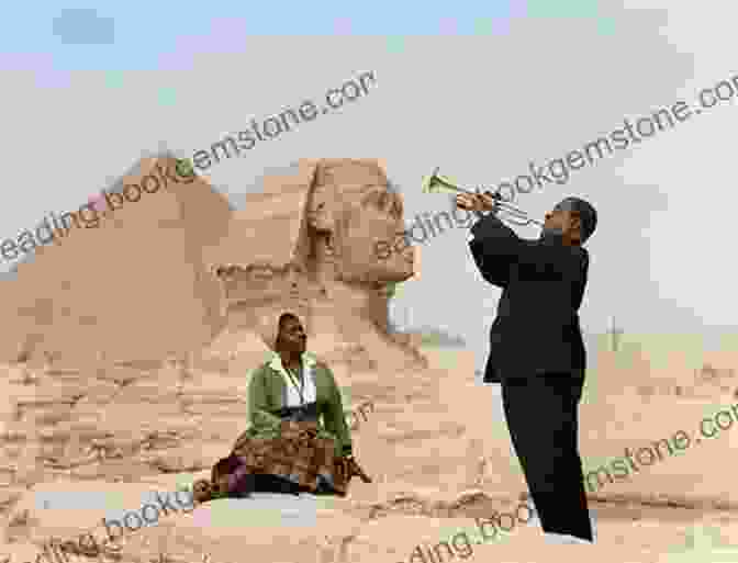 A Still From The Film Another Egypt Bill Dixon, Showing The Musician Playing The Trumpet In Front Of The Great Pyramids Of Giza Another Egypt Bill Dixon