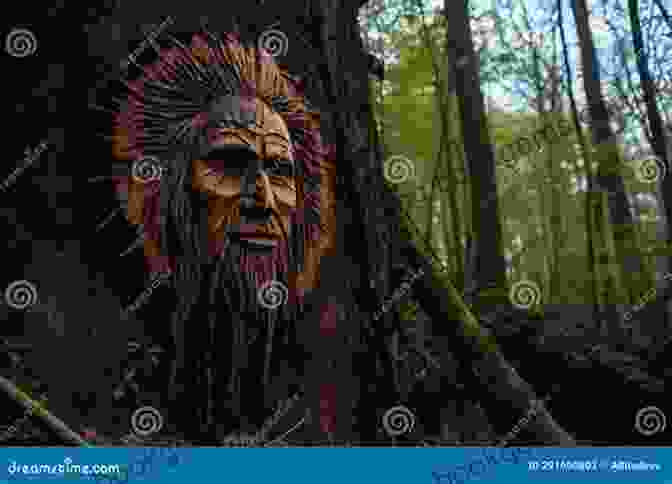 A Tree Folk Standing Amidst A Lush Forest, Its Bark And Limbs Blending In With The Surrounding Trees The Tree Folk