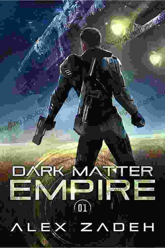 Dark Matter Empire Book Cover By Alex Zadeh Featuring A Spaceship Emerging From A Swirling Vortex Of Dark Matter Against A Backdrop Of Distant Galaxies And Vibrant Cosmic Colors Dark Matter Empire (Book 1) Alex Zadeh