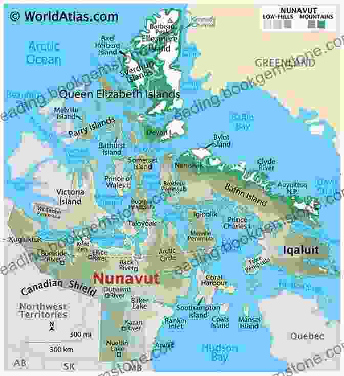 Detailed Map Of The Northern Territories, Highlighting The Vast Expanse Of Nunavut, Yukon Territory, And The Northwest Territories Canada In Pictures: The Northern Territories Volume 3 Nunavut Yukon Territory And The Northwest Territories