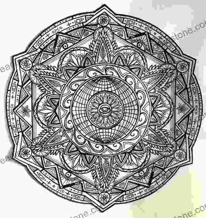 Intricate Geometric Mandala Design With Flowing Lines And Swirls 55 Geometric Mandalas: Anti Stress Colouring
