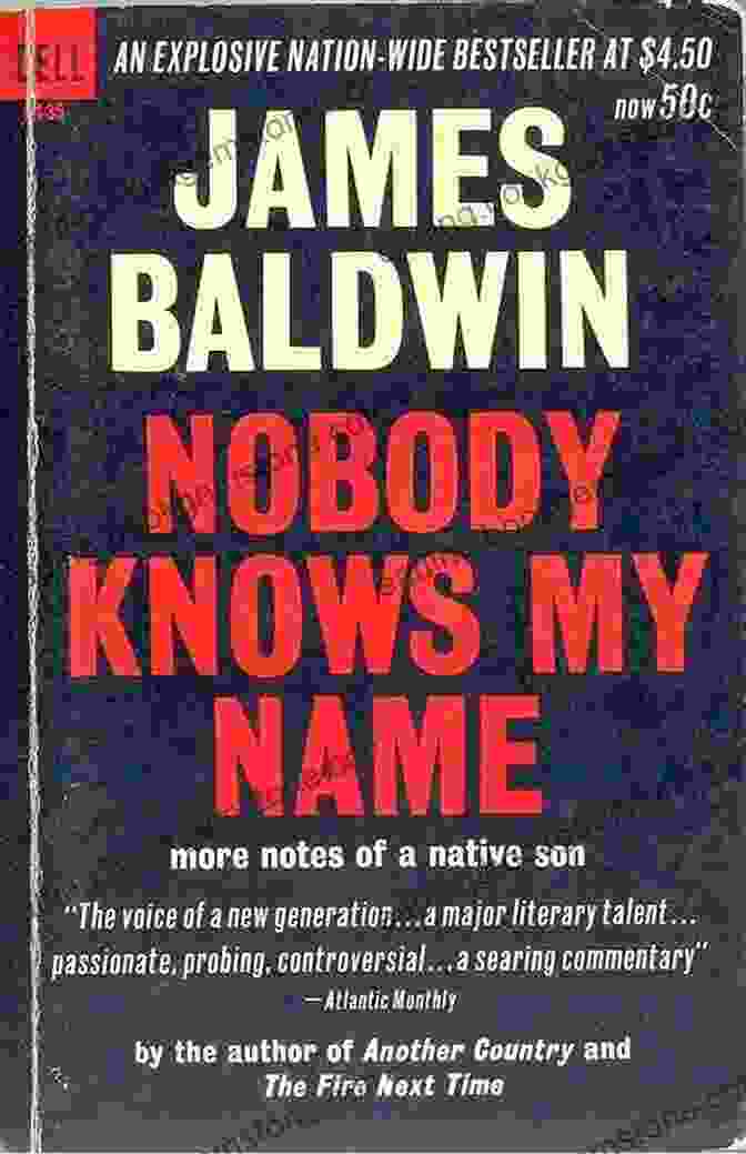 Nobody Knows My Name Vintage International Edition Book Cover Featuring James Baldwin's Profile In Black And White Nobody Knows My Name (Vintage International)