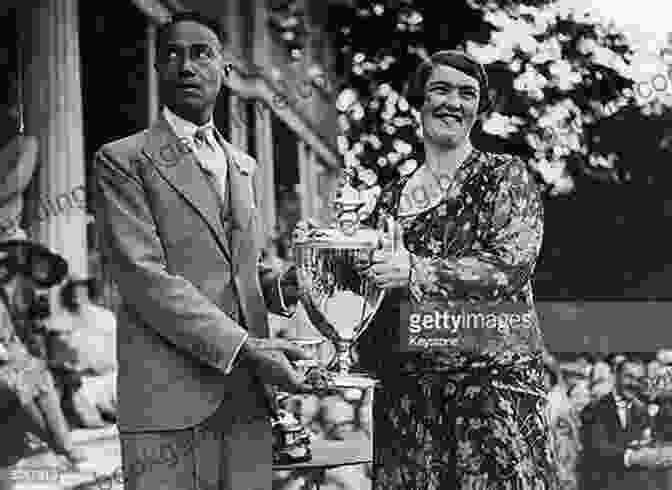 Winifred Brown Holding A Golf Trophy Duffers On The Deep Winifred Brown